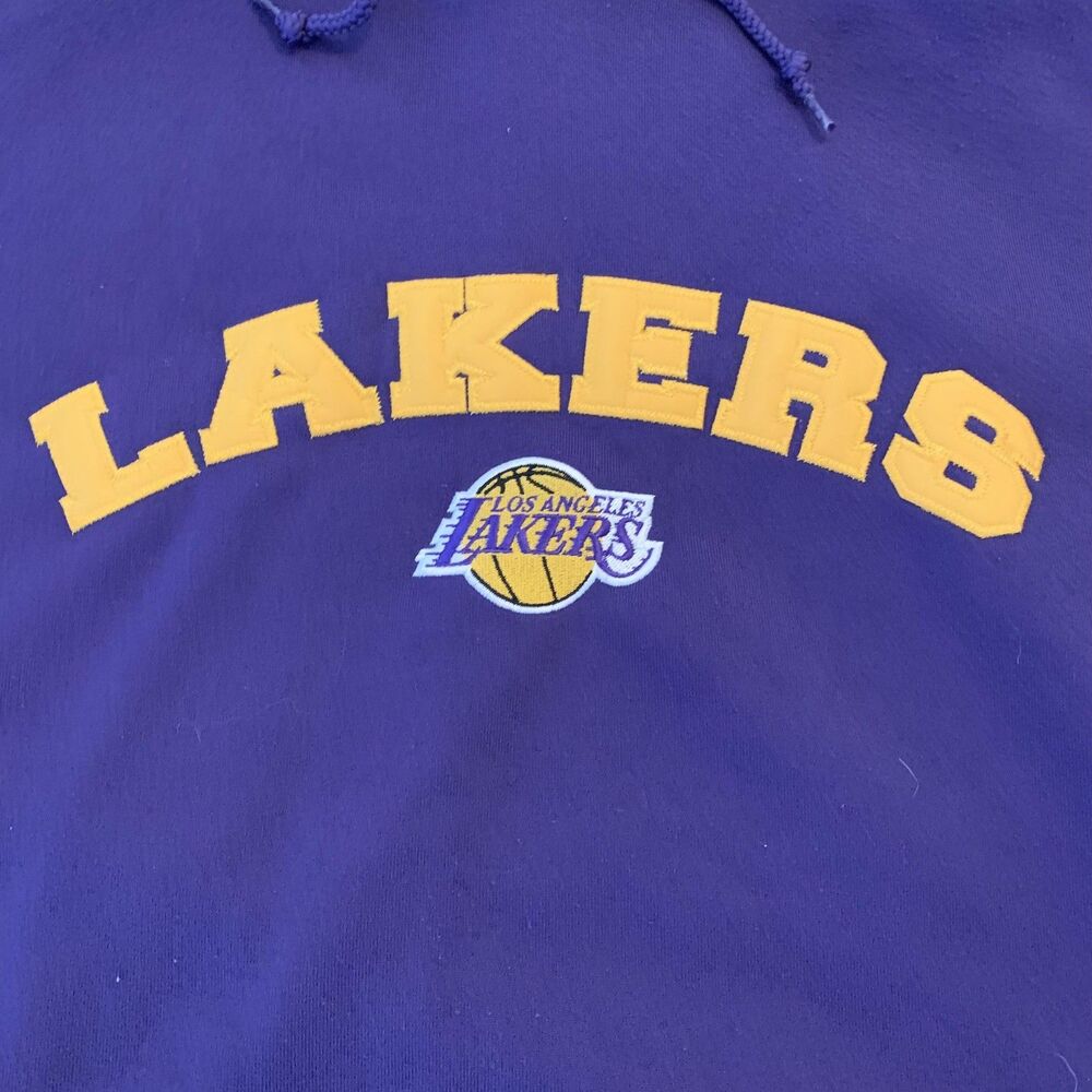 Los Angeles Lakers Hoodie Mens 2XL Purple‎ NBA Basketball Pullover Sweatshirt